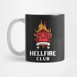 Hellfire Club - Black - D20 on Fire - Hawkins Mug